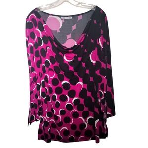 Danny‎ & Nicole Boho Floral Peasant Blouse Women M  Flowy Cottagecore Top